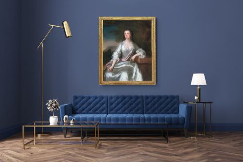 PORTRAIT OF CECILIA SCOTT 16821764 C1728 CIRCLE OF JOHN VANDERBANK 16941739 ANTIQUE OIL ON CANVAS - ADDITIONAL PHOTO 1