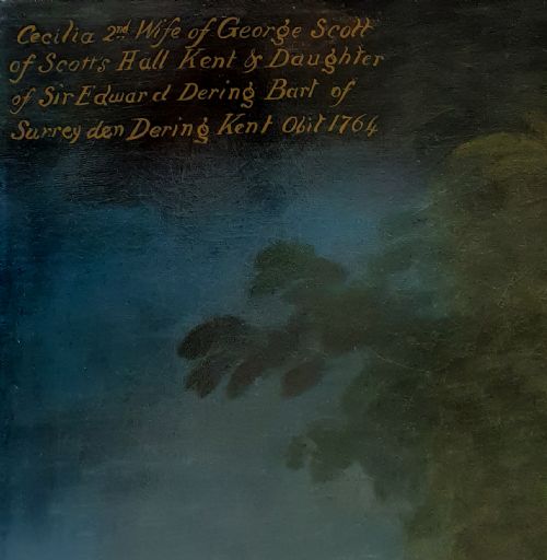 PORTRAIT OF CECILIA SCOTT 16821764 C1728 CIRCLE OF JOHN VANDERBANK 16941739 ANTIQUE OIL ON CANVAS - ADDITIONAL PHOTO 4
