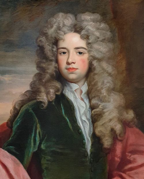 PORTRAIT OF THOMAS SMITH ESQUIRE C1705 SIR GODFREY KNELLER BT 16461723 ANTIQUE OIL ON CANVAS PAINTING - ADDITIONAL PHOTO 3
