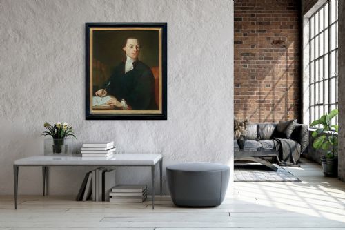 PORTRAIT OF A GENTLEMAN POET C1760 FOLLOWER OF ANTON GRAFF 17361813 OIL ON CANVAS PAINTING - ADDITIONAL PHOTO 1