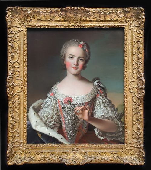 portrait of louisemarie of france c1748 circle of jeanmarc nattier 16851766 oil on canvas painting - CATEGORY: ANTIQUE ART - DATED 18TH CENTURY