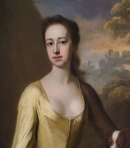 fig 4. Portrait of Lady Mary Booth, later Countess of Stamford c.1720; Attributed to Michael Dahl (1659-1743), Antique oil on canvas painting