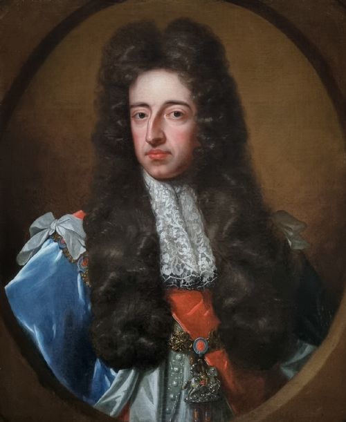 PORTRAIT OF KING WILLIAM III KING OF GREAT BRITAIN C1691 JOHN RILEY 16461691 ANTIQUE OIL ON CANVAS PAINTING - ADDITIONAL PHOTO 2