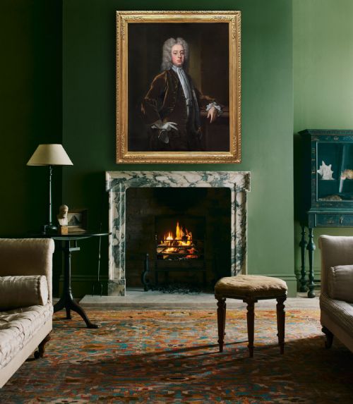 PORTRAIT OF A GENTLEMAN HOLDING GLOVES C1723 BY MICHAEL DAHL 16591743 ANTIQUE OIL ON CANVAS PAINTING - ADDITIONAL PHOTO 1