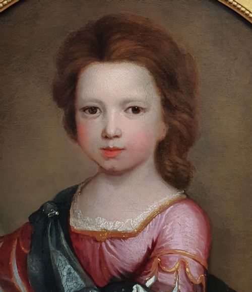 PORTRAIT OF A YOUNG GIRL C1695 ATTRIBUTED TO EDWARD BYNG C16761753 ANTIQUE OIL ON CANVAS PAINTING - ADDITIONAL PHOTO 5