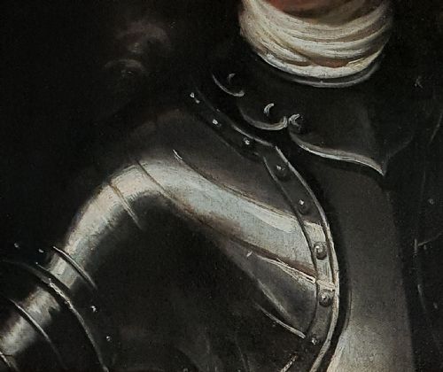 PORTRAIT OF A GENTLEMAN IN ARMOUR C1715 CIRCLE OF WILLIAM AIKMAN 16821731 ANTIQUE OIL ON CANVAS PAINTING - ADDITIONAL PHOTO 7