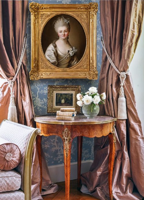 PORTRAIT OF MARIE ANISSON DU PERRON MARQUISE DE LAMBERT C1765 ATTRIBUTED TO JOSEPH DUPLESSIS 17251802 ANTIQUE OIL ON CANVAS PAINTING - ADDITIONAL PHOTO 1