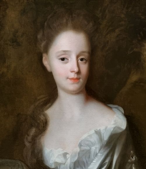 PORTRAIT OF LADY TUFTON WRAY 16671712 C1685 BY HERMAN VERELST 16411702 ANTIQUE OIL ON CANVAS PAINTING - ADDITIONAL PHOTO 6