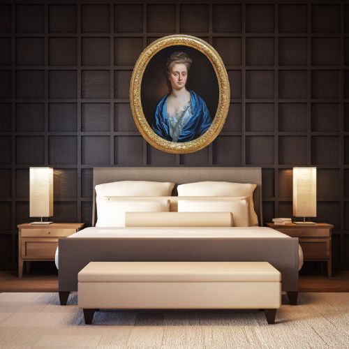 PORTRAIT OF LADY ANNE STAPYLTON C1690S BY JOHN CLOSTERMAN 1660C1711 ANTIQUE OIL ON CANVAS PAINTING FINE GILDED FRAME - ADDITIONAL PHOTO 1