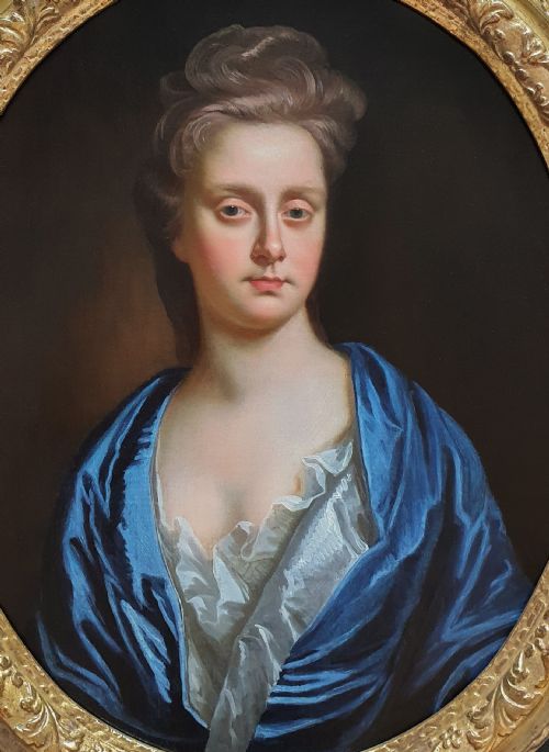 PORTRAIT OF LADY ANNE STAPYLTON C1690S BY JOHN CLOSTERMAN 1660C1711 ANTIQUE OIL ON CANVAS PAINTING FINE GILDED FRAME - ADDITIONAL PHOTO 4