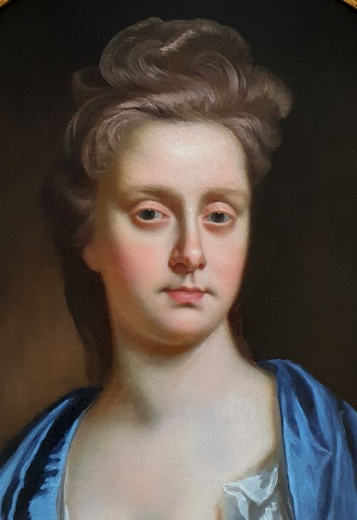 PORTRAIT OF LADY ANNE STAPYLTON C1690S BY JOHN CLOSTERMAN 1660C1711 ANTIQUE OIL ON CANVAS PAINTING FINE GILDED FRAME - ADDITIONAL PHOTO 5
