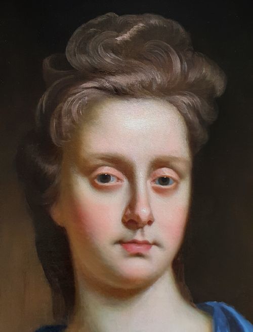 PORTRAIT OF LADY ANNE STAPYLTON C1690S BY JOHN CLOSTERMAN 1660C1711 ANTIQUE OIL ON CANVAS PAINTING FINE GILDED FRAME - ADDITIONAL PHOTO 6