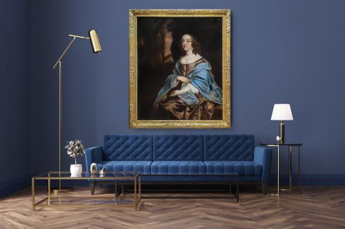 PORTRAIT OF LADY JUDITH MONSON C1661 CIRCLE OF SIR PETER LELY 16181680 ANTIQUE OIL ON CANVAS PAINTING - ADDITIONAL PHOTO 1