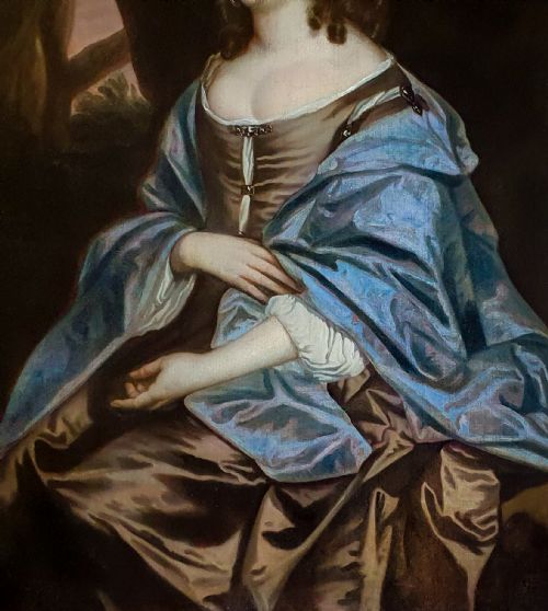 PORTRAIT OF LADY JUDITH MONSON C1661 CIRCLE OF SIR PETER LELY 16181680 ANTIQUE OIL ON CANVAS PAINTING - ADDITIONAL PHOTO 5