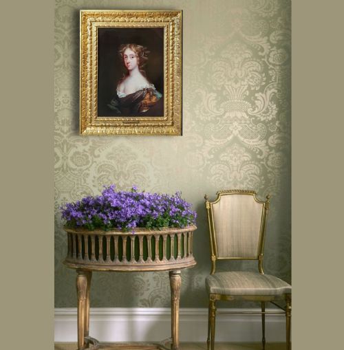PORTRAIT OF ELIZABETH SPENCER C1665 FOLLOWER OF SIR PETER LELY 16181680 ANTIQUE OIL ON CANVAS PAINTING - ADDITIONAL PHOTO 1
