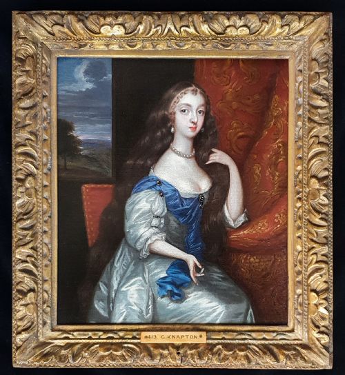 portrait of a lady c1700 follower of jacob huysmans c16331696 oil on canvas painting coombe abbey - CATEGORY: ANTIQUE ART - DATED 17TH CENTURY