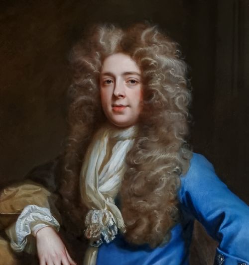 PORTRAIT OF JOHN PHILIP PACKER 16551697 IN A BLUE COAT WITH DIAMONDS C1686 BYJOHN CLOSTERMAN 16651711 OIL ON CANVAS PAINTING - ADDITIONAL PHOTO 14
