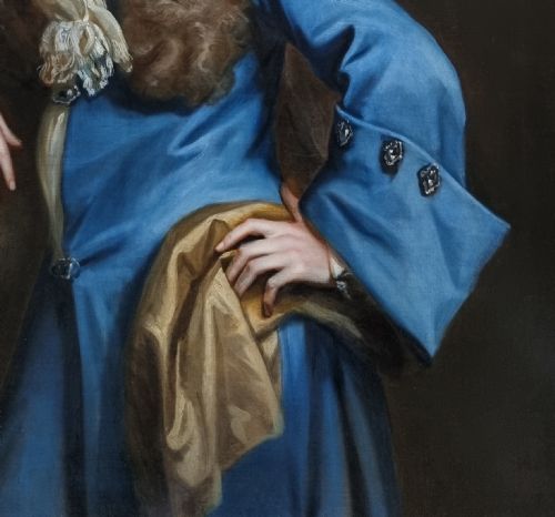PORTRAIT OF JOHN PHILIP PACKER 16551697 IN A BLUE COAT WITH DIAMONDS C1686 BYJOHN CLOSTERMAN 16651711 OIL ON CANVAS PAINTING - ADDITIONAL PHOTO 17