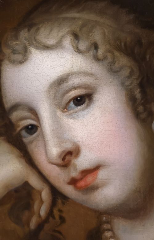 PORTRAIT OF MARGARET BROOKE LADY DENHAM C16421667 C1660S CIRCLE OF PETER LELY 161880 ANTIQUE OIL ON CANVAS PAINTING - ADDITIONAL PHOTO 4