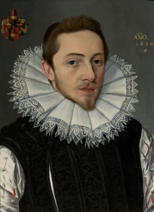 PORTRAIT OF HEINRICH MHLEGG THE YOUNGER C15751654 MONOGRAMMED AND DATED 1600 BY LORENZ STRAUCH 1554C1630 OIL ON PANEL PAINTING - ADDITIONAL PHOTO 2