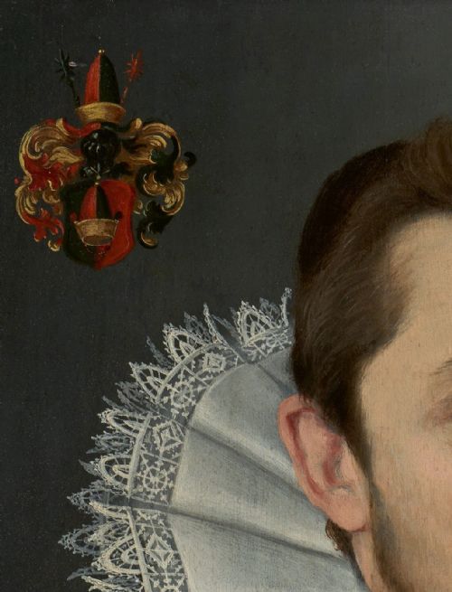 PORTRAIT OF HEINRICH MHLEGG THE YOUNGER C15751654 MONOGRAMMED AND DATED 1600 BY LORENZ STRAUCH 1554C1630 OIL ON PANEL PAINTING - ADDITIONAL PHOTO 4
