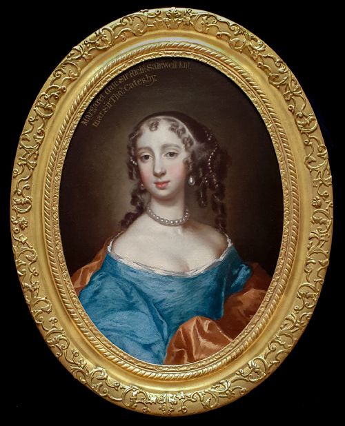 portrait of a lady margaret catesby 16401727 c1660 attributed to john michael wright 16171694 oil on canvas painting - CATEGORY: ANTIQUE ART - DATED 17TH CENTURY