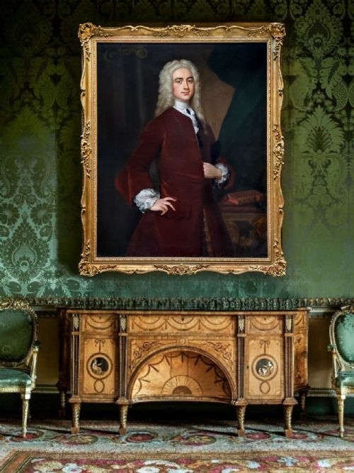 fig 1. Portrait of a Gentleman, Townsend Andrews c.1725; Circle of Thomas Hudson (1701-1779), Antique oil on canvas painting