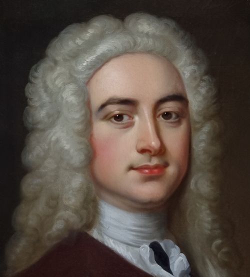 fig 5. Portrait of a Gentleman, Townsend Andrews c.1725; Circle of Thomas Hudson (1701-1779), Antique oil on canvas painting