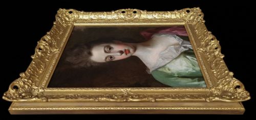 PORTRAIT OF SARAH CHURCHILL DUCHESS OF MARLBOROUGH IN A GREEN DRESS AND PINK MANTLE C1690S BY MICHAEL DAHL 16591743 ANTIQUE OIL ON CANVAS PAINTING - ADDITIONAL PHOTO 1
