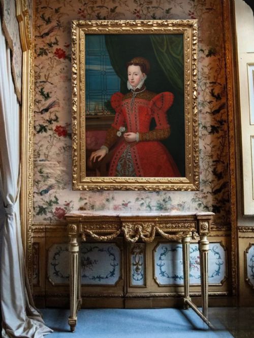 PORTRAIT OF MARY QUEEN OF SCOTS 18TH CENTURY AFTER FEDERICO ZUCCARI C15401609 ANTIQUE OIL ON CANVAS PAINTING - ADDITIONAL PHOTO 1