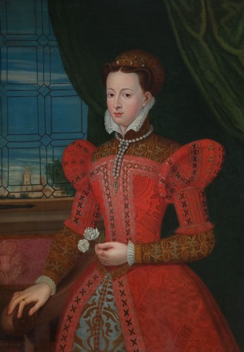 PORTRAIT OF MARY QUEEN OF SCOTS 18TH CENTURY AFTER FEDERICO ZUCCARI C15401609 ANTIQUE OIL ON CANVAS PAINTING - ADDITIONAL PHOTO 2