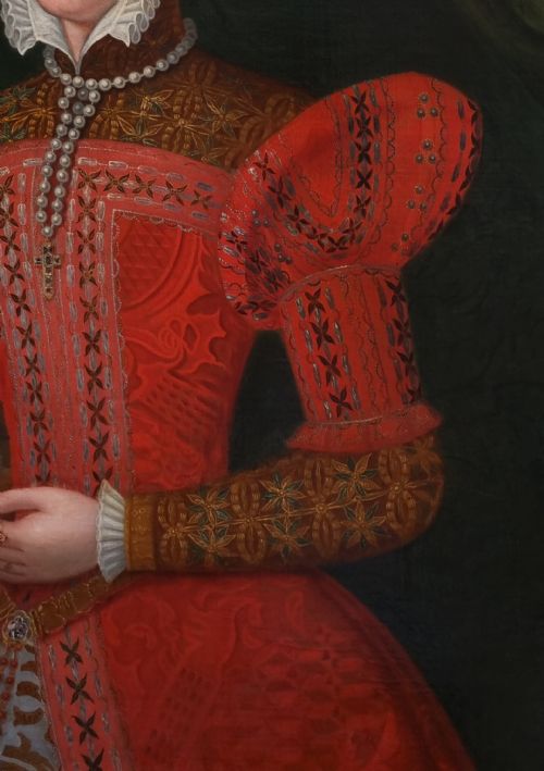PORTRAIT OF MARY QUEEN OF SCOTS 18TH CENTURY AFTER FEDERICO ZUCCARI C15401609 ANTIQUE OIL ON CANVAS PAINTING - ADDITIONAL PHOTO 7