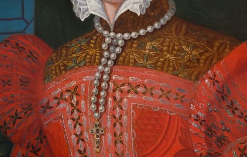 PORTRAIT OF MARY QUEEN OF SCOTS 18TH CENTURY AFTER FEDERICO ZUCCARI C15401609 ANTIQUE OIL ON CANVAS PAINTING - ADDITIONAL PHOTO 8