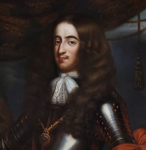 PORTRAIT OF KING WILLIAM III IN ARMOUR WITH A BATTLE IN THE DISTANCE C1680 CIRCLE OF JAN DE BAEN 16331702 OIL ON CANVAS PAINTING - ADDITIONAL PHOTO 3