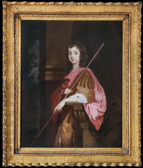 portrait of a gentleman william seymour 3rd duke of somerset 16521671 c165860 studio of sir peter lely 16181680 antique oil on canvas painting - CATEGORY: ANTIQUE ART - DATED 17TH CENTURY