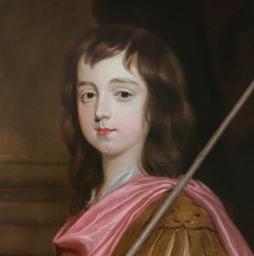 PORTRAIT OF A GENTLEMAN WILLIAM SEYMOUR 3RD DUKE OF SOMERSET 16521671 C165860 STUDIO OF SIR PETER LELY 16181680 ANTIQUE OIL ON CANVAS PAINTING - ADDITIONAL PHOTO 5