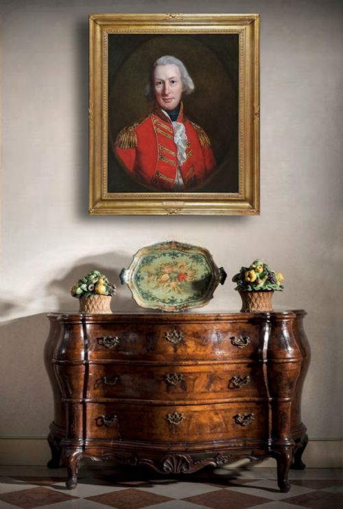 PORTRAIT OF A GENTLEMAN OFFICER IN UNIFORM SIGNED AND DATED 1796 BY THOMAS BEACH 17381806 OIL ON CANVAS PAINTING - ADDITIONAL PHOTO 1