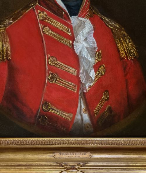 PORTRAIT OF A GENTLEMAN OFFICER IN UNIFORM SIGNED AND DATED 1796 BY THOMAS BEACH 17381806 OIL ON CANVAS PAINTING - ADDITIONAL PHOTO 6