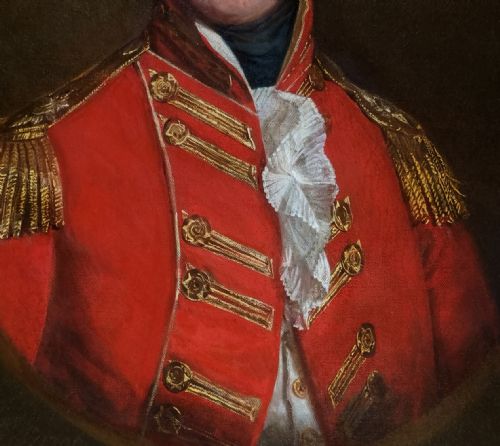 PORTRAIT OF A GENTLEMAN OFFICER IN UNIFORM SIGNED AND DATED 1796 BY THOMAS BEACH 17381806 OIL ON CANVAS PAINTING - ADDITIONAL PHOTO 7