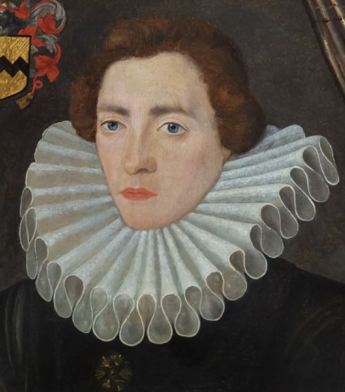 fig 5. Elizabethan Portrait of Thomas Vavasour in a Black Doublet c.1587; Attributed to Hieronymus Custodis (died 1593), Oil on oak panel painting