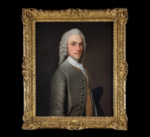 PORTRAITS OF JOHN RAMEY C17181794 AND ABIGAIL RAMEY 17261811 C1746 CIRCLE OF ALLAN RAMSAY 17131784 OIL ON CANVAS PAINTINGS - ADDITIONAL PHOTO 2
