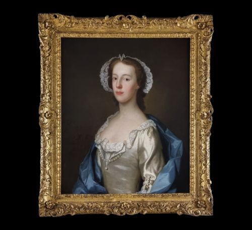 PORTRAITS OF JOHN RAMEY C17181794 AND ABIGAIL RAMEY 17261811 C1746 CIRCLE OF ALLAN RAMSAY 17131784 OIL ON CANVAS PAINTINGS - ADDITIONAL PHOTO 3