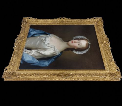 PORTRAITS OF JOHN RAMEY C17181794 AND ABIGAIL RAMEY 17261811 C1746 CIRCLE OF ALLAN RAMSAY 17131784 OIL ON CANVAS PAINTINGS - ADDITIONAL PHOTO 5