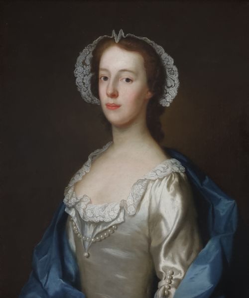 PORTRAITS OF JOHN RAMEY C17181794 AND ABIGAIL RAMEY 17261811 C1746 CIRCLE OF ALLAN RAMSAY 17131784 OIL ON CANVAS PAINTINGS - ADDITIONAL PHOTO 6