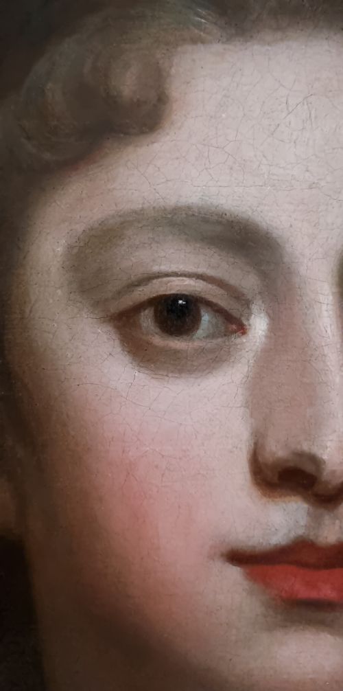PORTRAIT OF LADY MARGARET AUBREY NEE LOWTHER C16821692 BY MICHAEL DAHL 16561743 ANTIQUE OIL ON CANVAS PAINTING - ADDITIONAL PHOTO 4