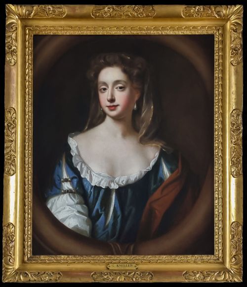 portrait of lady elizabeth pelham nee jones c1680 by william wissing c16561687 oil on canvas painting - CATEGORY: ANTIQUE ART - DATED 17TH CENTURY