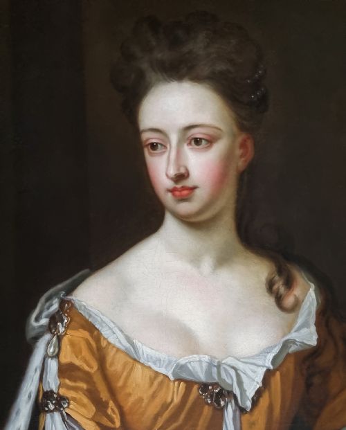 PORTRAIT OF A LADY MARY SACKVILLE COUNTESS OF DORSET 16691691 C1690 STUDIO OF SIR GODFREY KNELLER 16461723 OIL ON CANVAS PAINTING - ADDITIONAL PHOTO 4