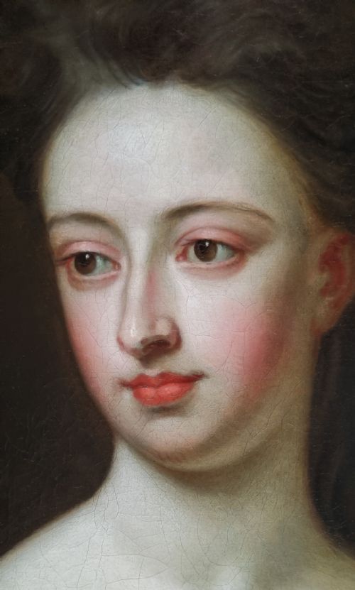 PORTRAIT OF A LADY MARY SACKVILLE COUNTESS OF DORSET 16691691 C1690 STUDIO OF SIR GODFREY KNELLER 16461723 OIL ON CANVAS PAINTING - ADDITIONAL PHOTO 5