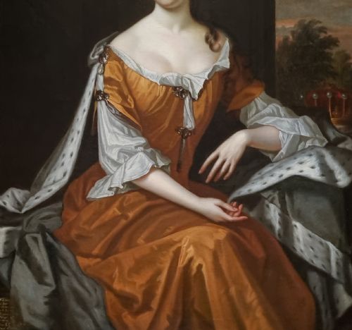 PORTRAIT OF A LADY MARY SACKVILLE COUNTESS OF DORSET 16691691 C1690 STUDIO OF SIR GODFREY KNELLER 16461723 OIL ON CANVAS PAINTING - ADDITIONAL PHOTO 6