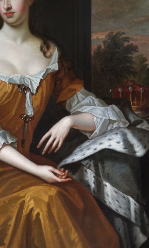 PORTRAIT OF A LADY MARY SACKVILLE COUNTESS OF DORSET 16691691 C1690 STUDIO OF SIR GODFREY KNELLER 16461723 OIL ON CANVAS PAINTING - ADDITIONAL PHOTO 7